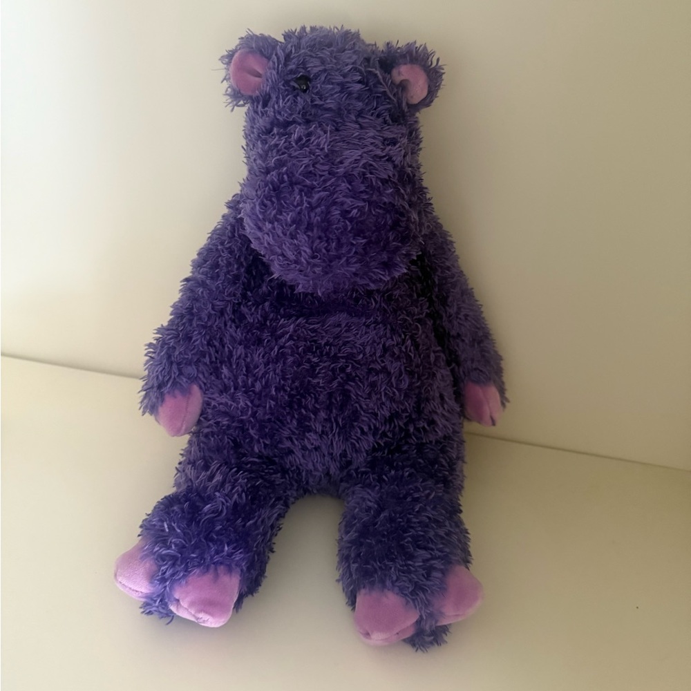 RARE Retired Jellycat Purple Hippo Floppy Plush Doll - Picture 2 of 9